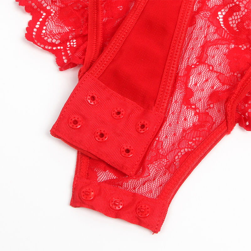 Subblime - Teddy Con Liga Detalle Encaje Y Tiras Rojo S/M