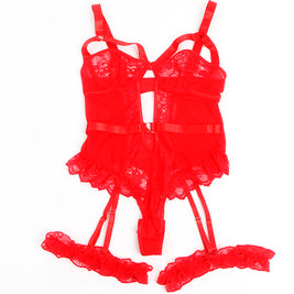 Subblime - Teddy Con Liga Detalle Encaje Y Tiras Rojo S/M