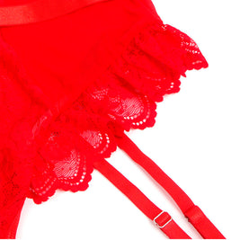 Subblime - Teddy Con Liga Detalle Encaje Y Tiras Rojo S/M