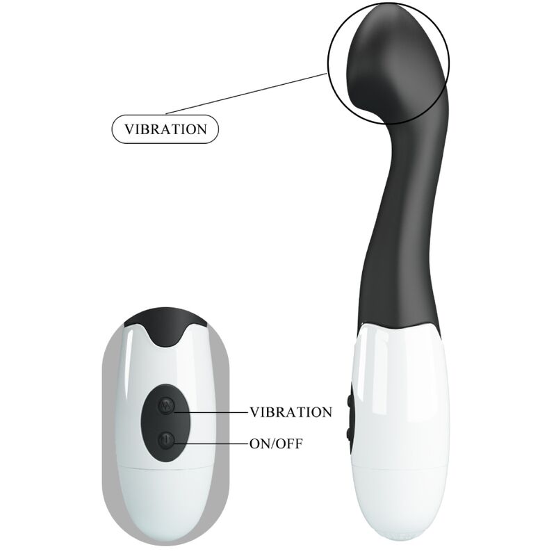 Intense Charles Vibratore Punto G 30 Modalità in Silicone Nero - immagine 8