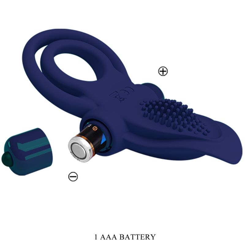 Pretty Love - Bronson Doppio Anello Con Vibrazione Blu