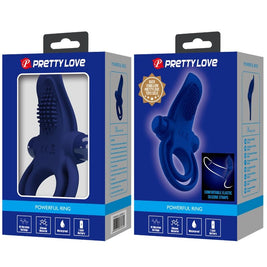 Pretty Love - Bronson Doppio Anello Con Vibrazione Blu
