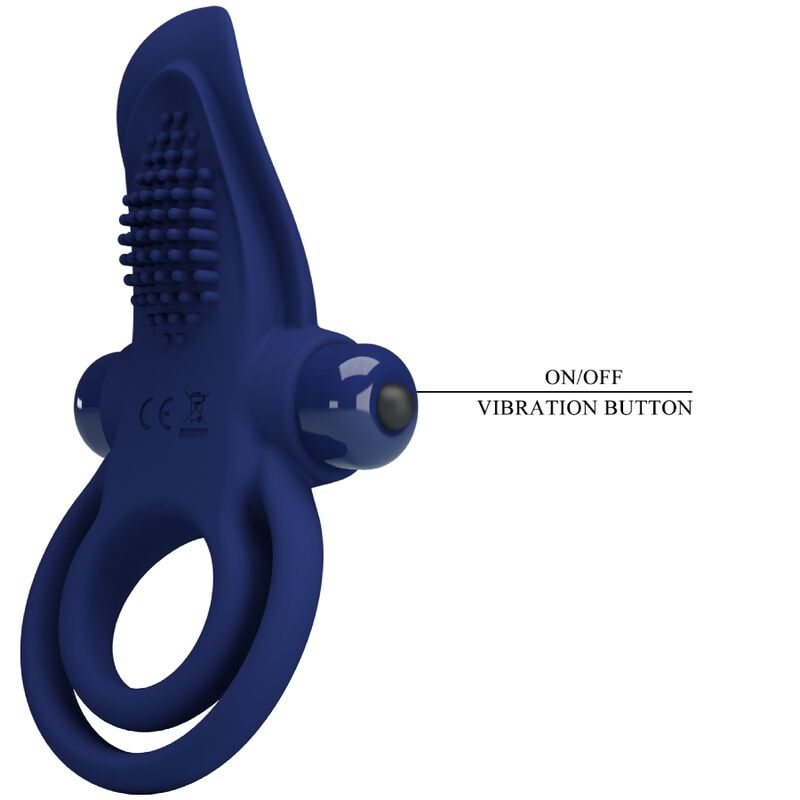 Pretty Love - Bronson Doppio Anello Con Vibrazione Blu