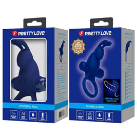 Pretty Love - Anello Coniglio Jiro Con Vibrazione Blu