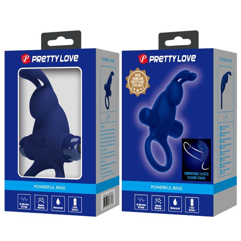 Pretty Love - Anello Coniglio Jiro Con Vibrazione Blu