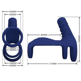 Pretty Love - Elish Anello Vibrante Con Estensione Blu