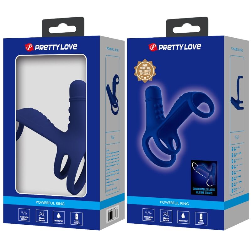 Pretty Love - Elish Anello Vibrante Con Estensione Blu
