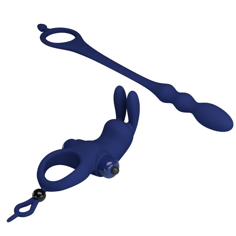 Pretty Love - Anello Vibratore Con Coniglio Ayad Con Tappo Blu