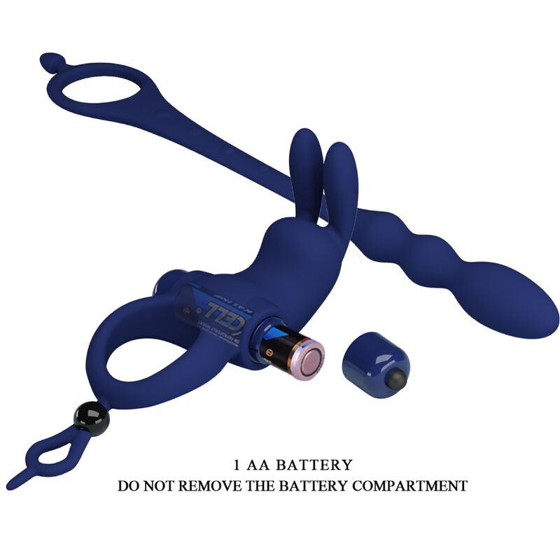 Pretty Love - Anello Vibratore Con Coniglio Ayad Con Tappo Blu