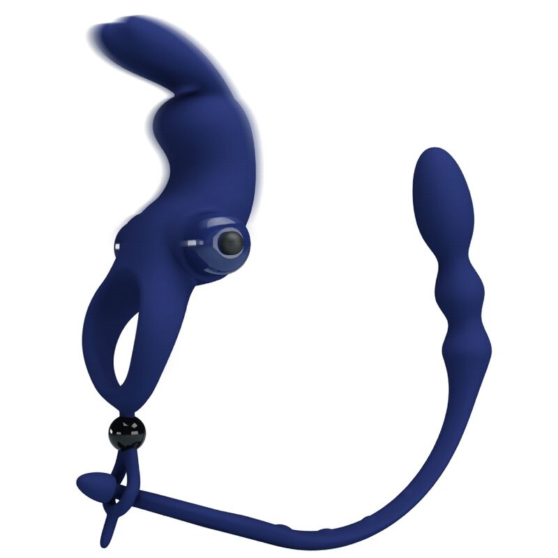 Pretty Love - Anello Vibratore Con Coniglio Ayad Con Tappo Blu