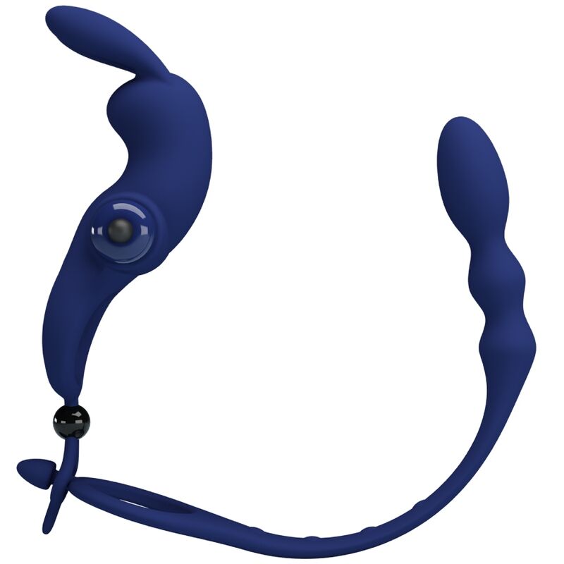 Pretty Love - Anello Vibratore Con Coniglio Ayad Con Tappo Blu