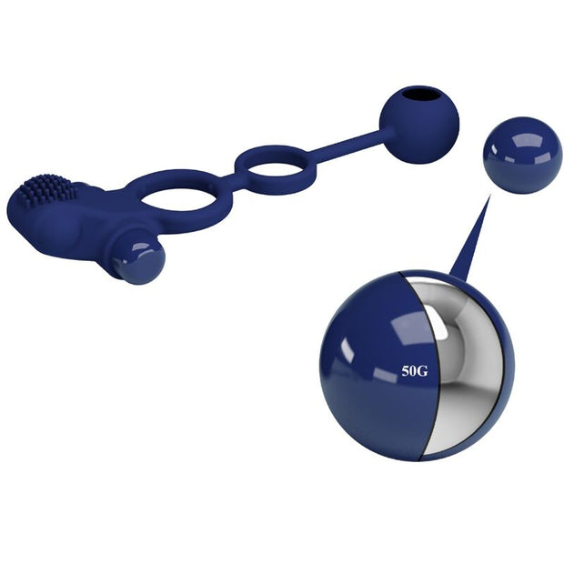 Pretty Love - Remington Doppio Anello Vibrante Con Dilatatore Blu