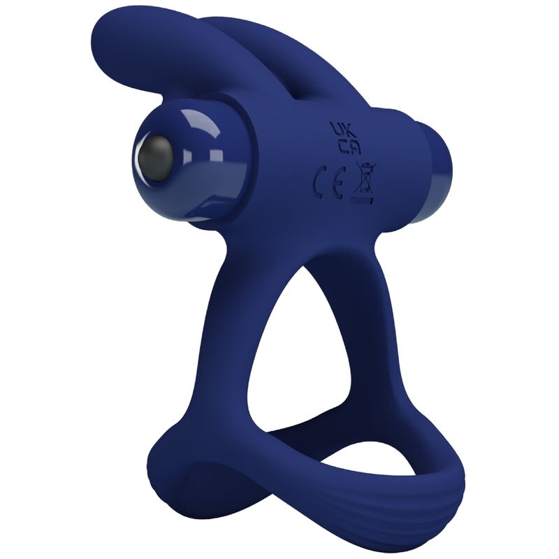 Pretty Love - Francisco Doppio Anello Vibrante Coniglio Blu