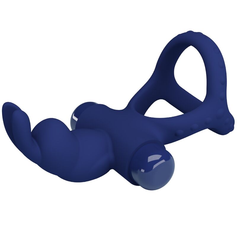 Pretty Love - Luchito Doppio Anello Vibrante Coniglio Blu