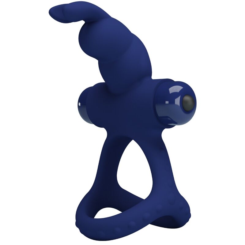 Pretty Love - Luchito Doppio Anello Vibrante Coniglio Blu
