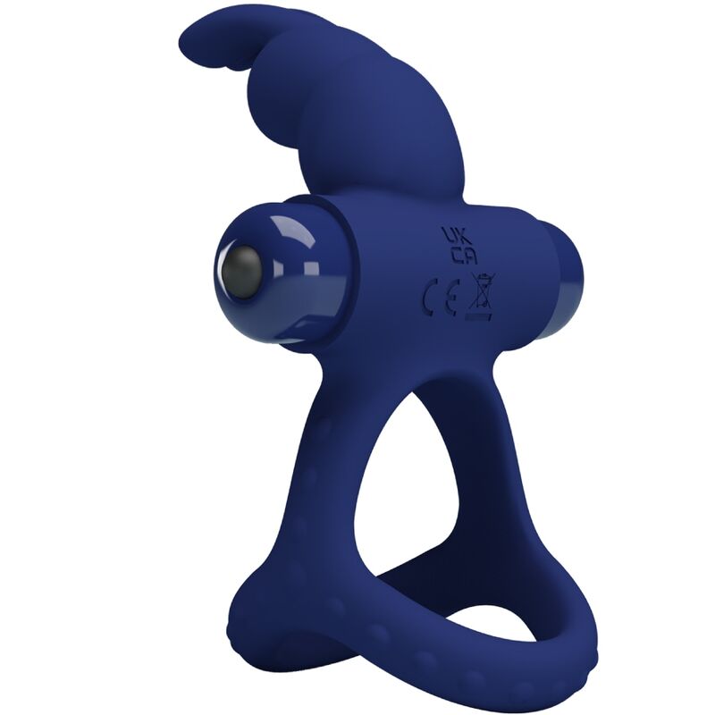 Pretty Love - Luchito Doppio Anello Vibrante Coniglio Blu