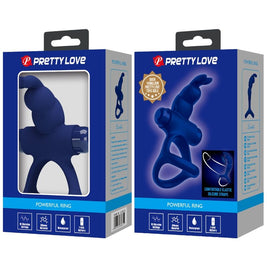 Pretty Love - Luchito Doppio Anello Vibrante Coniglio Blu