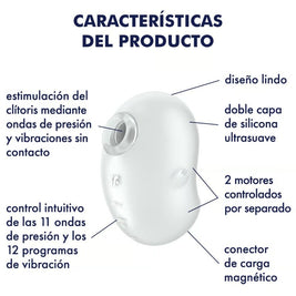 SATISFYER - CUTIE GHOST VIBRATORE LAY-ON BIANCO