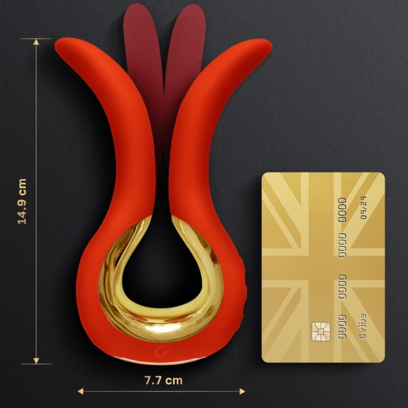 G-Vibe - Gvibe Maxi Vibratore Con Due Punte Flessibili Corallo