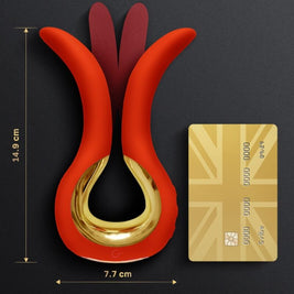 G-Vibe - Gvibe Maxi Vibratore Con Due Punte Flessibili Corallo