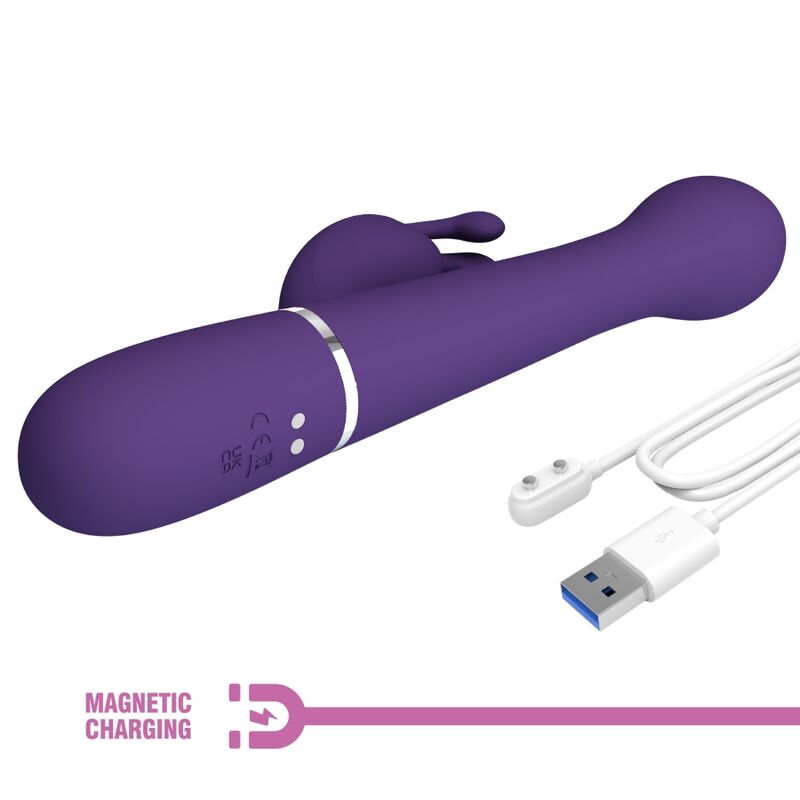 Intense Dejon Vibratore Rabbit 3 in 1 Multifunzione Viola - immagine 10