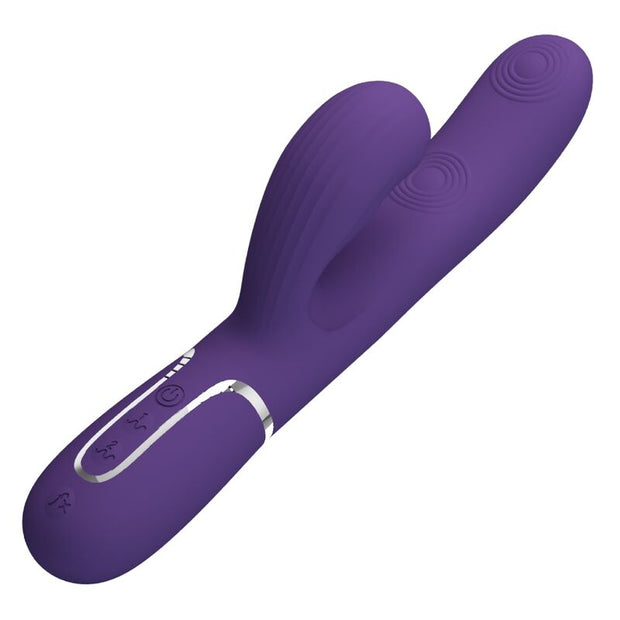 Intense Perlita Vibratore G-Spot 3 in 1 Multifunzione Viola
