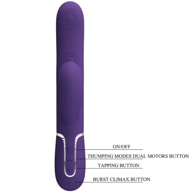 Intense Perlita Vibratore G-Spot 3 in 1 Multifunzione Viola - immagine 9