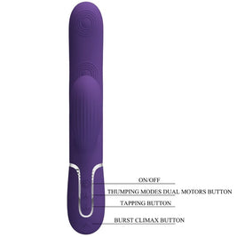 Intense Perlita Vibratore G-Spot 3 in 1 Multifunzione Viola - immagine 9