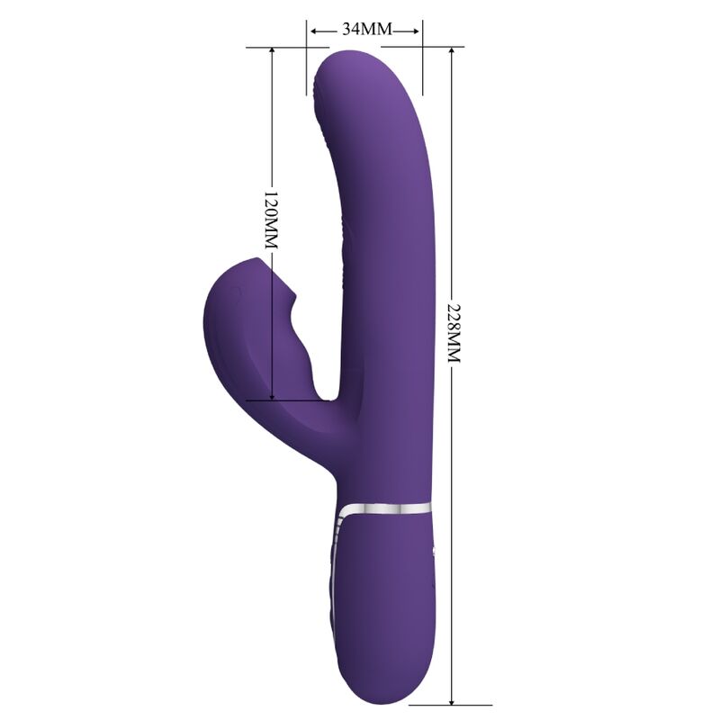 Intense Perlita Vibratore G-Spot 3 in 1 Multifunzione Viola - immagine 8