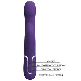 Pretty Love - Vibratore Coniglio Zalin Perle 4 In 1 Viola