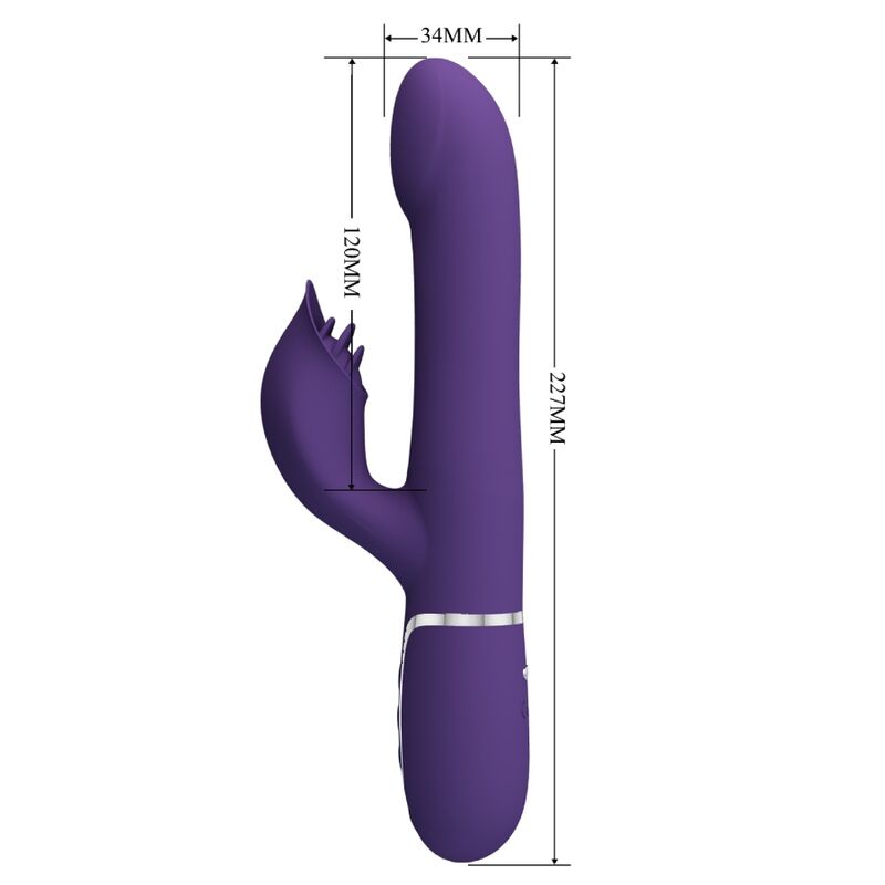 Intense Zalin Vibratore Rabbit Multifunzione in Silicone - immagine 8