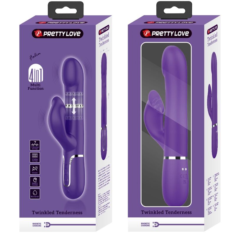 Intense Zalin Vibratore Rabbit Multifunzione in Silicone - immagine 11