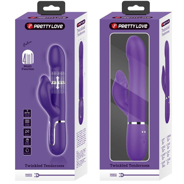 Pretty Love - Vibratore Coniglio Zalin Perle 4 In 1 Viola