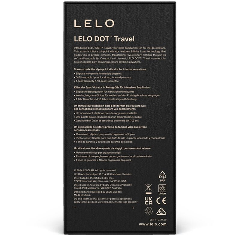 LELO DOT™ Travel Stimolatore Clitoride Vibrante Discreto e Portatile