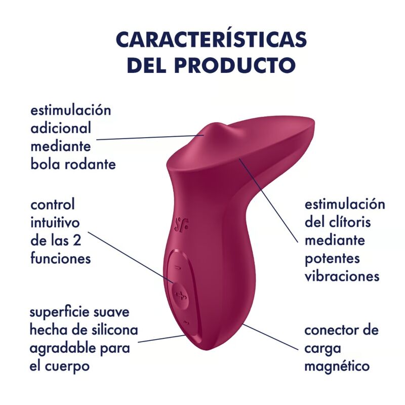 Satisfyer Vibratore Clitorideo da Appoggio in Silicone Fucsia - immagine 4