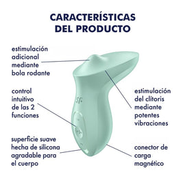 SATISFYER - VIBRATORE EXCITERRR DA APPOGGIO CLITORIDE MENTA