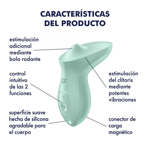 SATISFYER - VIBRATORE EXCITERRR DA APPOGGIO CLITORIDE MENTA