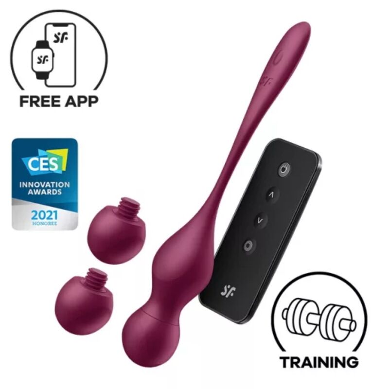 Satisfyer Love Birds Vary Sfere Vibranti con App Wine Rosso