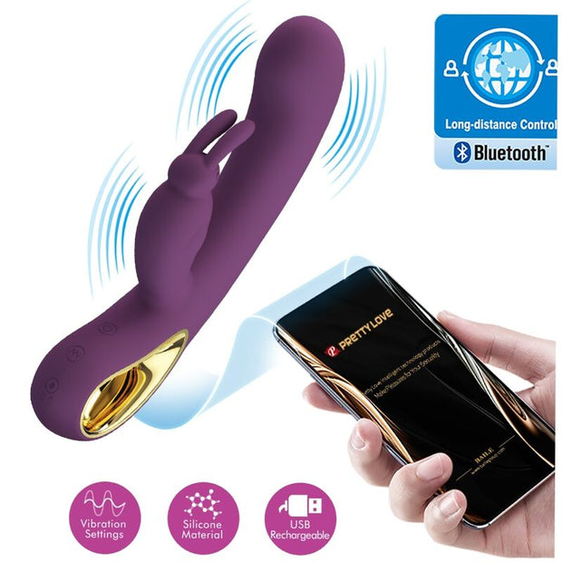 App Series Liam Vibratore Rabbit in Silicone Viola Premium