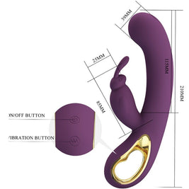 App Series Liam Vibratore Rabbit in Silicone Viola Premium - immagine 3