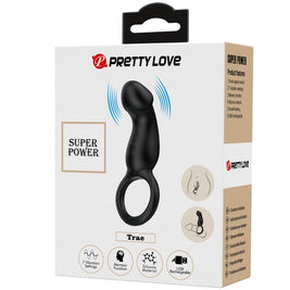 Pretty Love - Anello Vibrante Nero Con Stimolatore