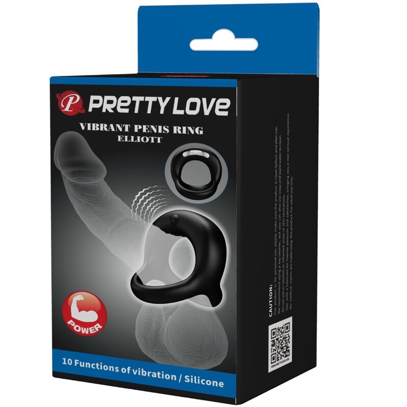 Pretty Love - Anello Vibratore Elliott Nero
