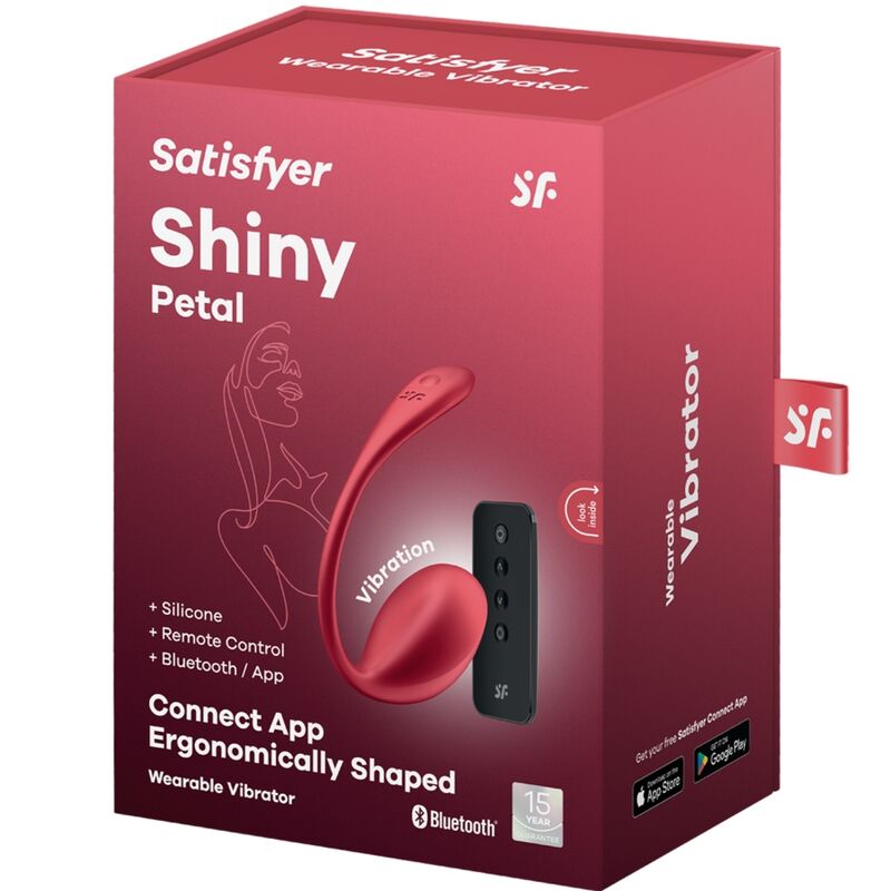 SATISFYER - SHINY PETAL STIMOLATORE CON TELECOMANDO G-POINT ROSSO APP GRATUITA