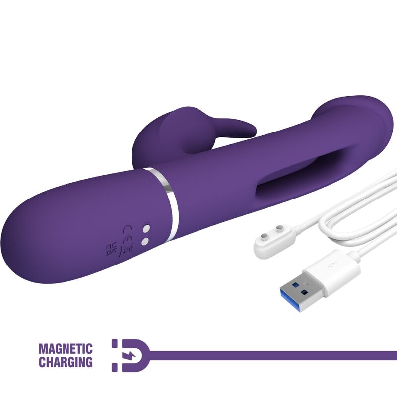 Intense Kampas Vibratore Rabbit 3 in 1 con Funzione Lingua - immagine 8