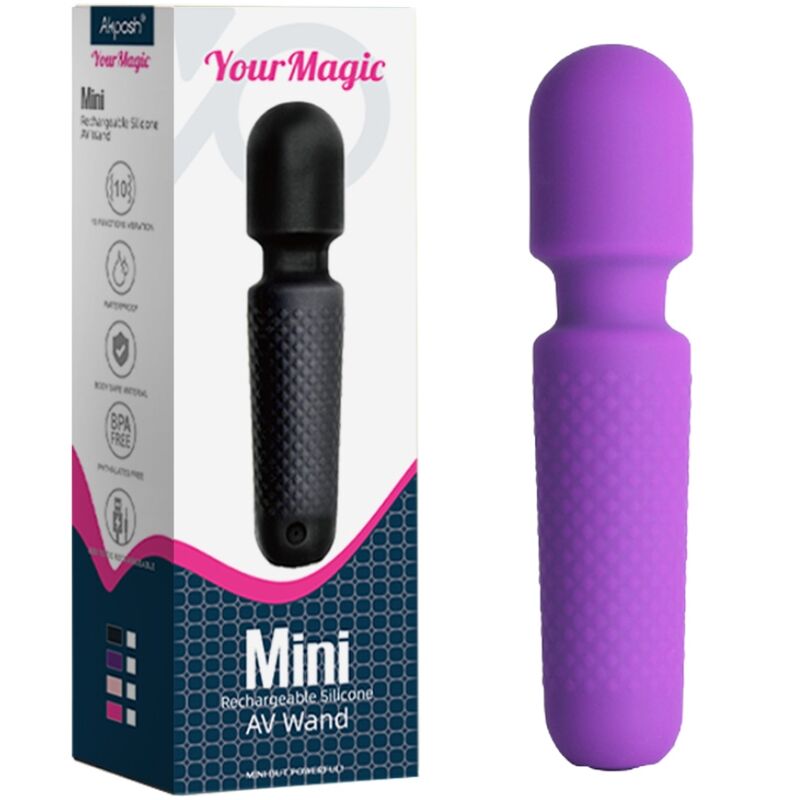 Armony - Il Tuo Massaggiatore E Vibratore Magico Ricaricabile 10 Vibrazioni Bacchetta Puntini Viola
