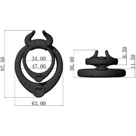 Armony - Anello Bull'S Pasion Nero
