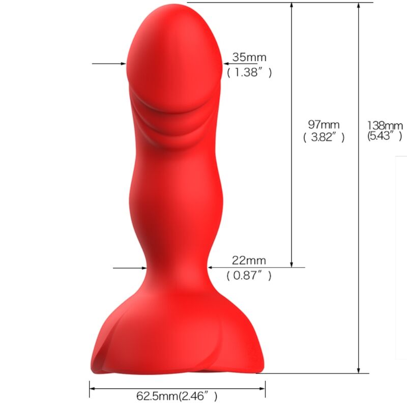 Armony - Extreme A Bloom Rose Vibratore E Dilatatore Anale Con Telecomando Rosso