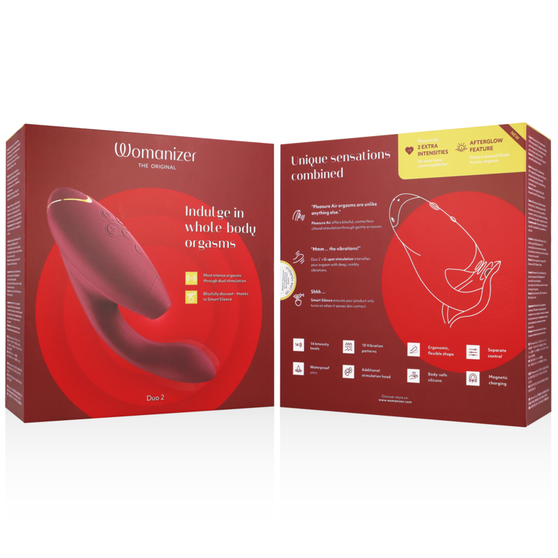 Womanizer Duo 2 Bordeaux Stimolatore Premium con Doppia Tecnologia - immagine 7