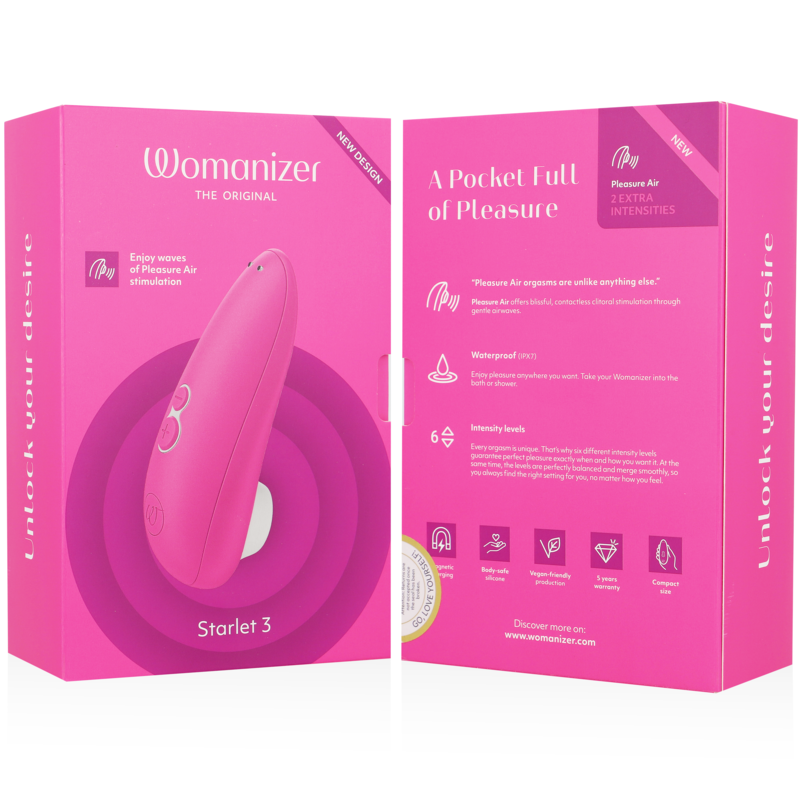 Womanizer Starlet 3 Stimolatore a Onde d'Aria Body-Safe Rosa - immagine 7