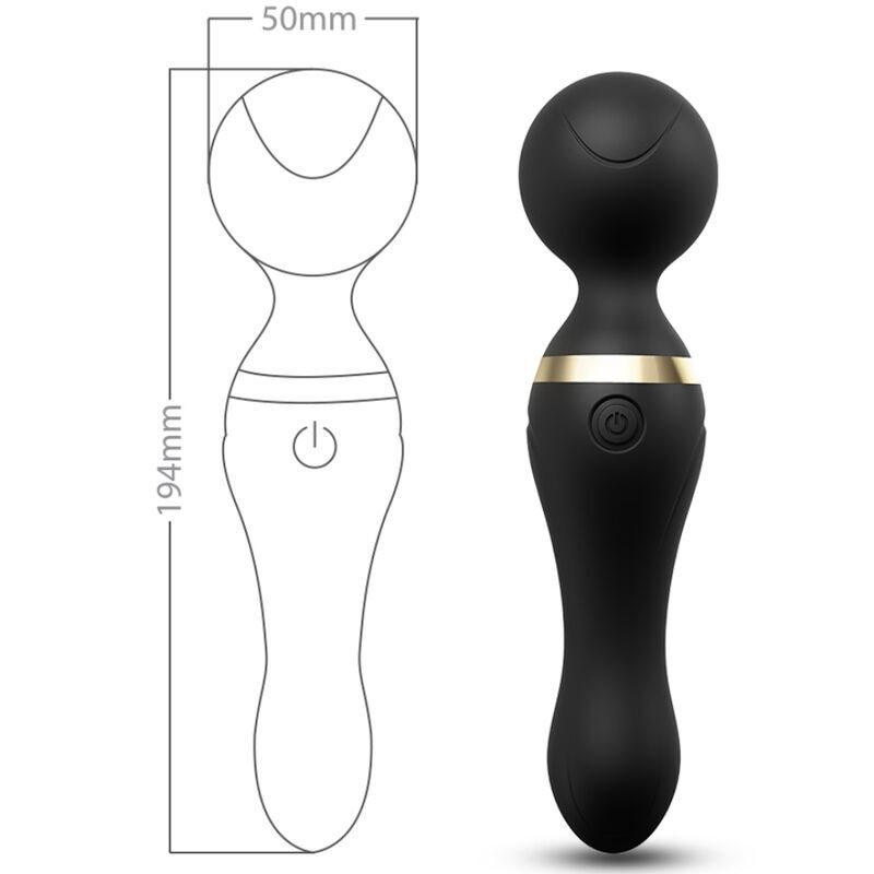 Massaggiatore Freeza Testa Flessibile in Silicone Premium Nero - immagine 2